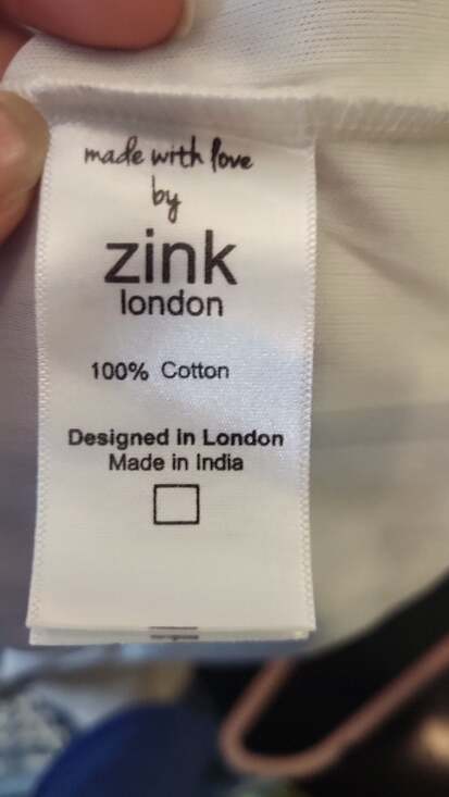 Zink London Light Blue Gingham Crew Neck Overlay Mini Dress Size L - Picture 4 of 5